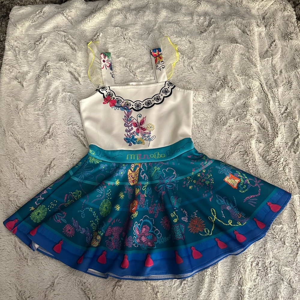 Floral Kids Costume Dress-Encanto Themed